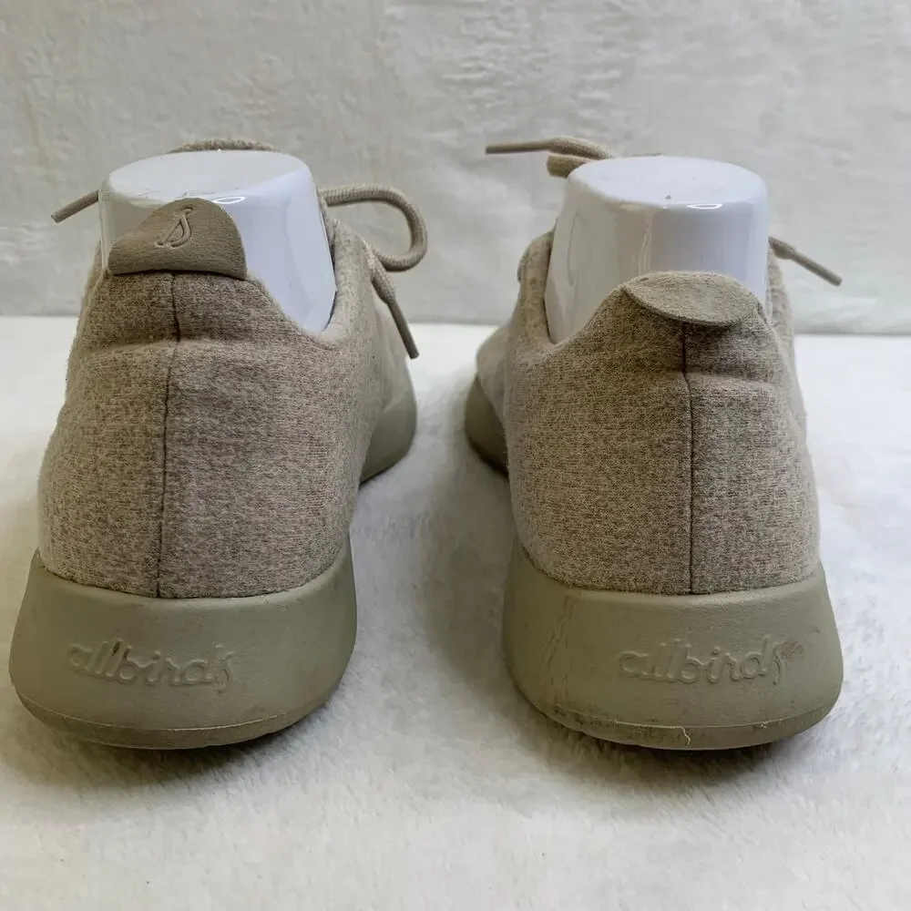 Allbirds Mens 9 Wool Runners Beige Sand Sneakers Shoes Lace Up Athletic Comfort
